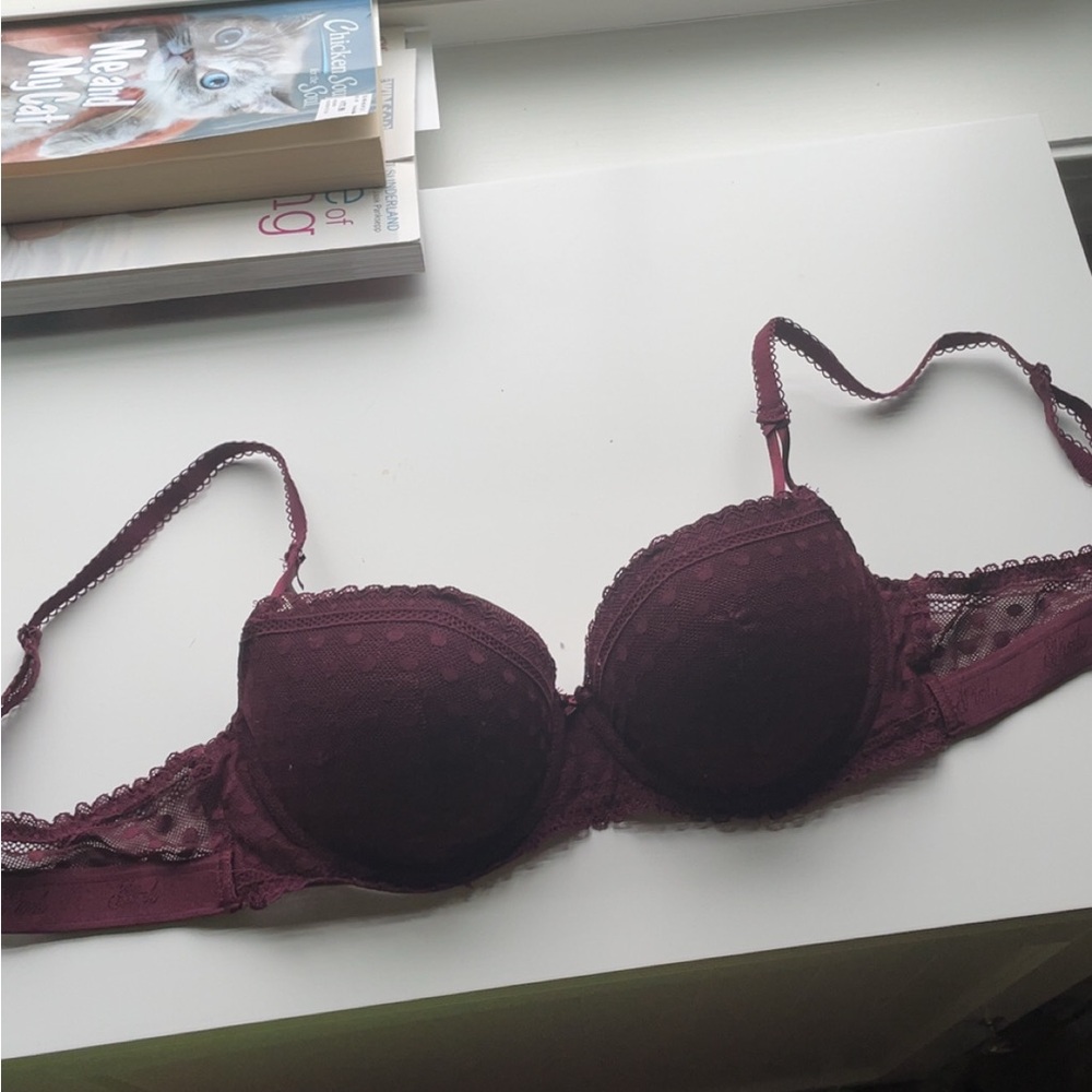 Victoria's Secret Lace Bra in Rich Burgundy